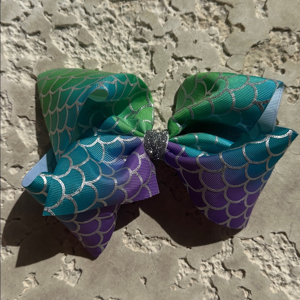 Hair bow Jojo Bow Mermaid Scale Hair Bow